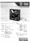 Thumbnail Sony  TC-580 reel to reel tape recorder Service Manual