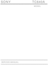 Thumbnail Sony  TC-640-A reel to reel tape recorder Service Manual