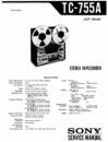 Thumbnail Sony  TC-755-A reel to reel tape recorder Service Manual