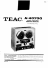 Thumbnail Teac A-4070G reel tape recorder Service Manual