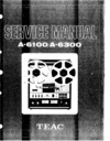 Thumbnail Teac A-6100 and A-6300 reel tape recorder Service Manual