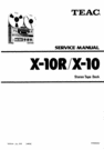 Thumbnail Teac X-10-R reel tape recorder Service Manual