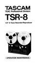 Thumbnail Tascam Teac TSR-8 reel tape recorder Service Manual Thumbnail Tascam Teac TSR-8 reel tape recorder Service Manual