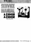 Thumbnail Teac A-2300SR & A-3300SR reel tape recorder Service Manual