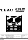 Thumbnail Teac A-2340 reel tape recorder Service Manual Thumbnail Teac A-2340 reel tape recorder Service Manual