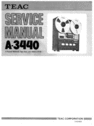 Thumbnail Teac A-3440 reel tape recorder Service Manual