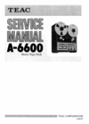 Thumbnail Teac A-6600 reel tape recorder Service Manual