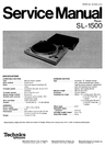Thumbnail Technics SL-1500 Turntable , Service Manual