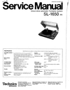 Thumbnail Technics SL-1650 Turntable , Service Manual