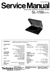 Thumbnail Technics SL-1700 Turntable , Service Manual Thumbnail Technics SL-1700 Turntable , Service Manual