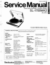 Thumbnail Technics SL-1700 mk2 Turntable , Service Manual & Supplement Thumbnail Technics SL-1700 mk2 Turntable , Service Manual & Supplement