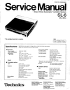 Thumbnail Technics SL-6 Turntable , Service Manual Thumbnail Technics SL-6 Turntable , Service Manual