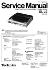Thumbnail Technics SL-J2 Turntable , Service Manual Thumbnail Technics SL-J2 Turntable , Service Manual
