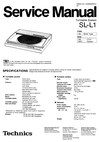 Thumbnail Technics SL-L1 Turntable , Service Manual & Supplement Thumbnail Technics SL-L1 Turntable , Service Manual & Supplement