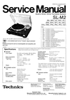 Thumbnail Technics SL-M2  Turntable , Service Manual