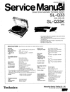 Thumbnail Technics SL-Q33  Turntable , Service Manual