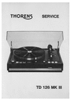 Thumbnail Thorens TD-123 mk2  Turntable Service Manual German language