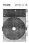 Thumbnail Thorens TD-125  Turntable Service Manual in German language