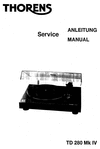 Thumbnail Thorens TD-280 mk4 , Turntable Service Manual 