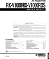 Thumbnail Yamaha RXV-1000-RDS Service Manual for repair