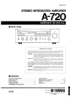 Thumbnail Yamaha A-720 Amplifier, Original Service Manual Thumbnail Yamaha A-720 Amplifier, Original Service Manual