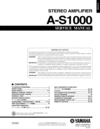 Thumbnail Yamaha AS-1000 Amplifier, Original Service Manual Thumbnail Yamaha AS-1000 Amplifier, Original Service Manual