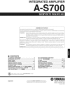 Thumbnail Yamaha AS-700 Amplifier, Original Service Manual Thumbnail Yamaha AS-700 Amplifier, Original Service Manual