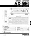 Thumbnail Yamaha AX-596 Amplifier, Original Service Manual Thumbnail Yamaha AX-596 Amplifier, Original Service Manual