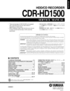 Thumbnail Yamaha CDR-HD-1500  Service-Workshop Manual for repair