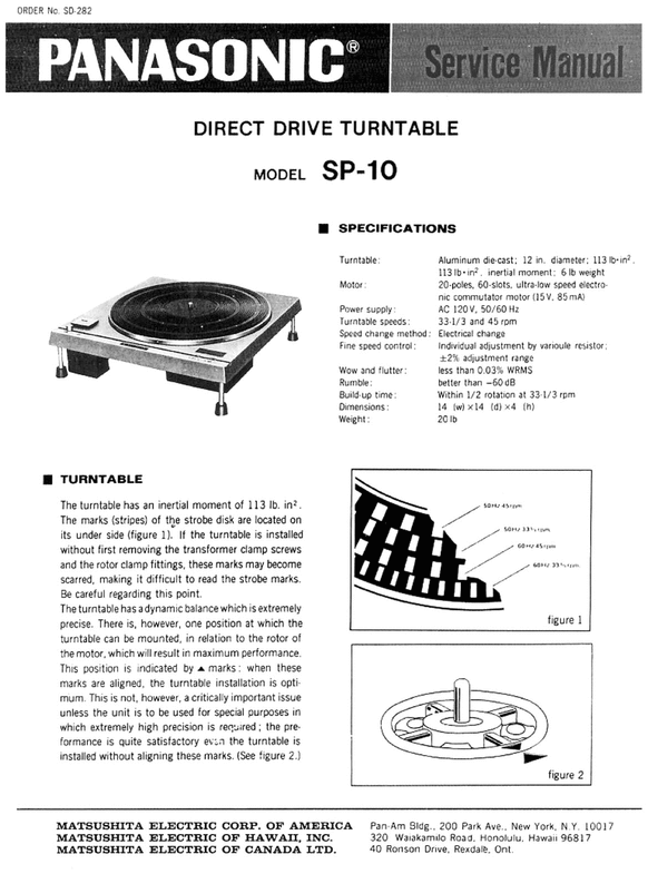 Technics_SP 10_Service_Manual_Schematics_DIY