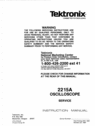 Thumbnail Tektronix 2215A Service Manual