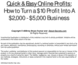 Thumbnail Quick and Easy Online Profits