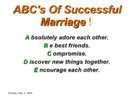 Thumbnail THE ABC OF A HAPPY MARRIAGE