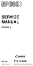 Thumbnail canon np6621 service manual