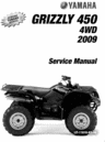 Thumbnail 2009 Yamaha Grizzly 450 Full factory service manual Thumbnail 2009 Yamaha Grizzly 450 Full factory service manual