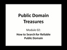 Public Domain Treasures. Lesson 2 of 4.