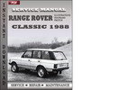 Thumbnail Range Rover Classic 1988 Factory Service Repair Manual Download