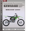 Thumbnail Kawasaki KX250F 2007 Factory Service Repair Manual Download
