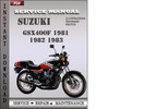 Thumbnail Suzuki GSX400F 1981 1982 1983 Factory Service Repair Manual Download