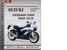 Thumbnail Suzuki GSXR600 2008 2009 2010 Factory Service Repair Manual Download
