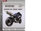Thumbnail Suzuki GSXR750 2006 2007 Factory Service Repair Manual Download