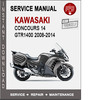 Thumbnail Kawasaki GTR1400 2008-2014 Service Repair Manual PDF