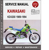 Thumbnail Kawasaki KDX200 1989-1994 Service Repair Manual PDF