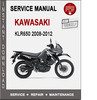 Thumbnail Kawasaki KLR650 2008-2012 Service Repair Manual PDF