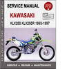 Thumbnail Kawasaki KLX250 KLX250R 1993-1997 Service Repair Manual PDF