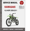 Thumbnail Kawasaki KLX450R 2008-2011 Service Repair Manual PDF