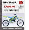 Thumbnail Kawasaki KX125 KX250 1992-1993 Service Repair Manual PDF