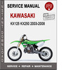 Thumbnail Kawasaki KX125 KX250 2003-2008 Service Repair Manual PDF Thumbnail Kawasaki KX125 KX250 2003-2008 Service Repair Manual PDF
