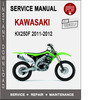 Thumbnail Kawasaki KX250F 2011-2012 Service Repair Manual PDF