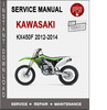 Thumbnail Kawasaki KX450F 2012-2014 Service Repair Manual PDF